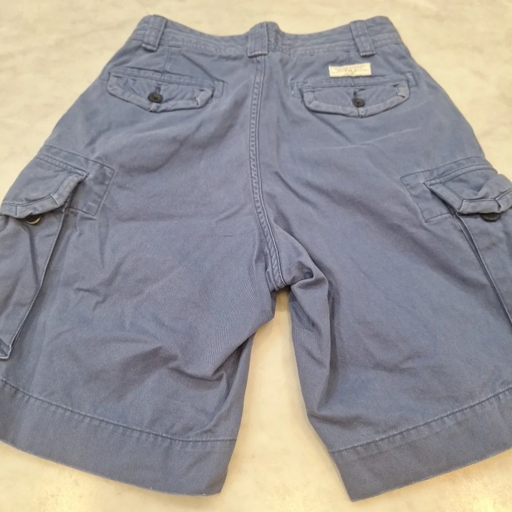 Polo Ralph Lauren Y2K Cargo Shorts Sz 30‎ Blue Cotton Utility Gorpcore Preppy
